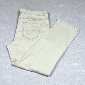 Tommy Bahama Jeans Mens Size 42 Beige Khaki Denim Stretch Straight Leg Pocket